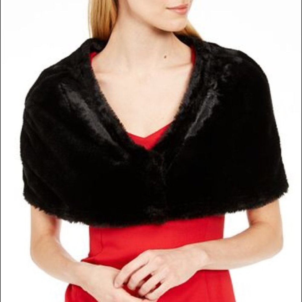 Calvin Klein Faux Fur Shrug, Cover-up, Cardigan M